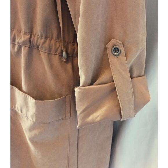 Beceel Light Weight Tan Suede-Like Jacket Women's Size Medium - Picture 4 of 8